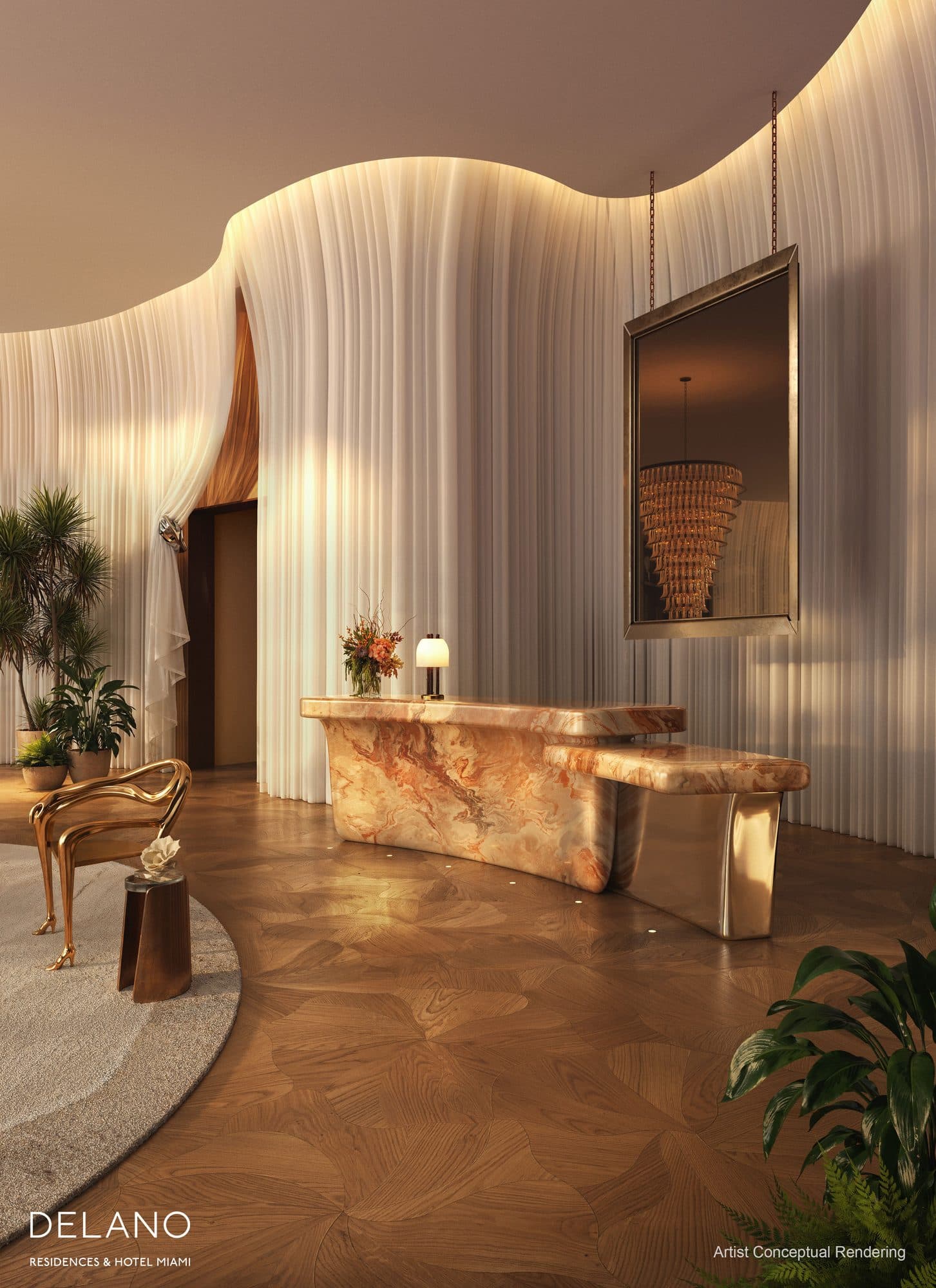 Lobby de Delano Residences & Hotel Miami